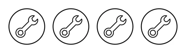 Ілюстрація Набору Значків Ключа Значок Ремонту Значок Інструментів Символ — стоковий вектор