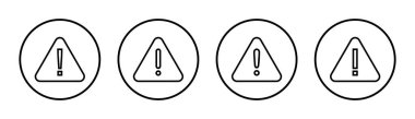 Ünlem tehlikesi işareti illüstrasyonu. Dikkat işareti ve sembol. Tehlike uyarısı işareti