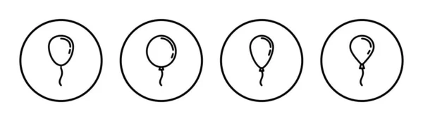 Набір Іконок Повітряній Кулі Ілюстрація Знак Символ Партійної Кульки — стоковий вектор