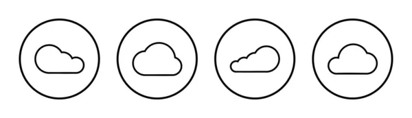 Ikona Cloudu Nastavena Pro Ilustraci Znak Symbol Cloudu — Stockový vektor