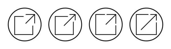 Ілюстрація Набору Піктограм Зовнішнього Посилання Знак Посилання Символ Символ Гіперпосилання — стоковий вектор