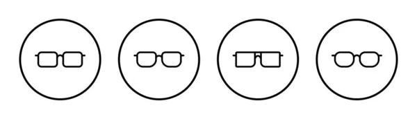 Ikona Brýlí Nastavuje Ilustraci Značka Symbol Brýlí — Stockový vektor