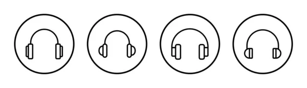 Hörlursikonen Som Illustration Hörlursskylt Och Symbol — Stock vektor