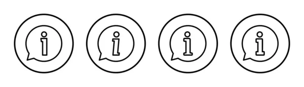 Ikona Znaku Informacyjnego Zestaw Ilustracji Nas Znak Symbol Ikona Znaku — Wektor stockowy