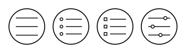Menu Illustration Jeu Icônes Signe Symbole Menu Web Symbole Menu — Image vectorielle