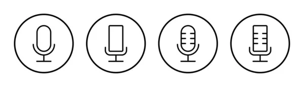 Ilustração Vetor Ícone Microfone Sinal Karaoke Símbolo —  Vetores de Stock