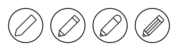 Illustration Mit Bleistift Icon Stiftzeichen Und Symbol Symbolvektor Bearbeiten — Stockvektor
