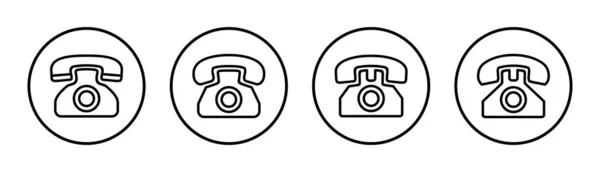 Ilustración Conjunto Iconos Telefónicos Señal Teléfono Símbolo — Archivo Imágenes Vectoriales