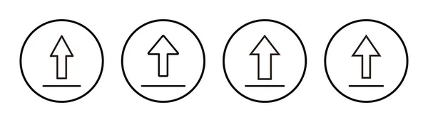 Icon Set Illustration Hochladen Datenzeichen Und Symbol Laden — Stockvektor