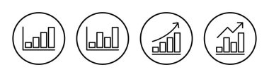 Büyüyen grafik simgesi çizimi. Çizelge ve sembol. diyagram simgesi