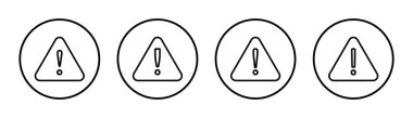 Ünlem tehlikesi işareti illüstrasyonu. Dikkat işareti ve sembol. Tehlike uyarısı işareti