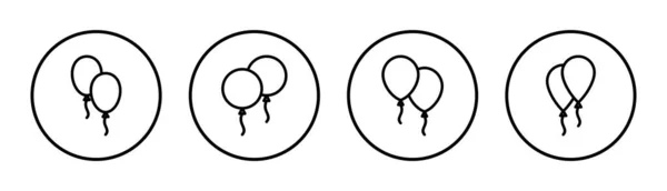 Ballong Ikon Som Illustration Parti Ballong Tecken Och Symbol — Stock vektor