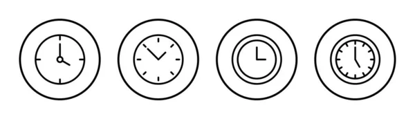 Ícone Relógio Conjunto Ilustração Sinal Tempo Símbolo Ícone Relógio —  Vetores de Stock