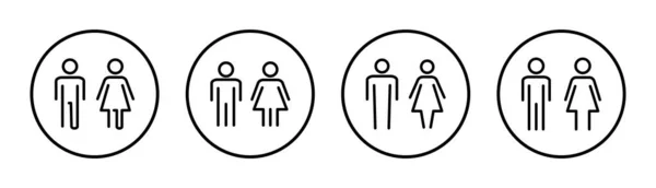 Εικονογράφηση Ανδρών Και Γυναικών Ανδρικό Και Θηλυκό Σημάδι Και Σύμβολο — Διανυσματικό Αρχείο