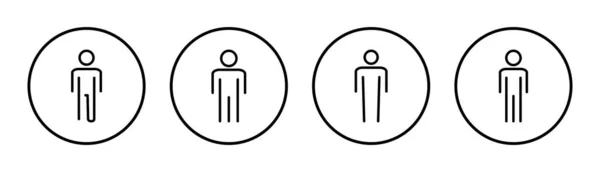 Illustrazione Set Icona Uomo Segno Simbolo Maschile Simbolo Umano — Vettoriale Stock