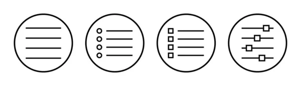 Ikona Menu Ikona Zestaw Ilustracja Znak Menu Internetowego Symbol Symbol — Wektor stockowy
