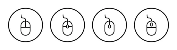 Иллюстрация Набора Иконок Мыши Щелкните Знак Символ Вектор Значка Указателя — стоковый вектор