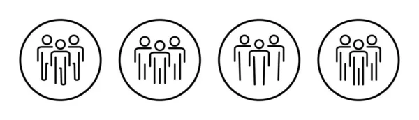 Icono Gente Conjunto Ilustración Signo Símbolo Persona Icono Usuario Vector — Archivo Imágenes Vectoriales