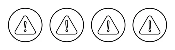 Utropande Fara Tecken Illustration Uppmärksamhet Tecken Och Symbol Varningsskylt För — Stock vektor