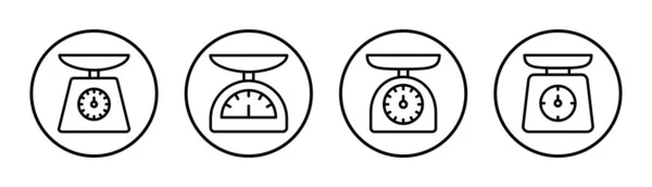 Масштаби Набору Ілюстрацій Піктограм Знак Символ Масштабу Ваги — стоковий вектор