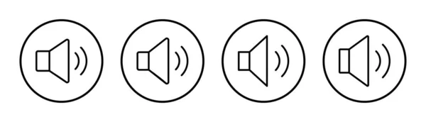 Højttaler Ikon Sæt Illustration Volumen Tegn Symbol Højttalerikon Lydsymbol – Stock-vektor