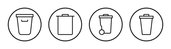 垃圾图标集插图 垃圾箱图标 删除符号和符号 — 图库矢量图片