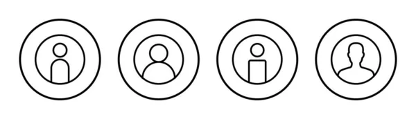 Ikona Użytkownika Zestaw Ilustracji Podpis Symbol Osoby Ikona Ludzi — Wektor stockowy