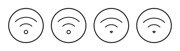 Wifi Icon Set Illustration Signal Sign Symbol Wireless Icon — Stock Vector