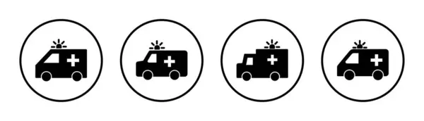 Иллюстрация Значка Скорая Помощь Вывеска Символ Машины Скорой Помощи Машина — стоковый вектор