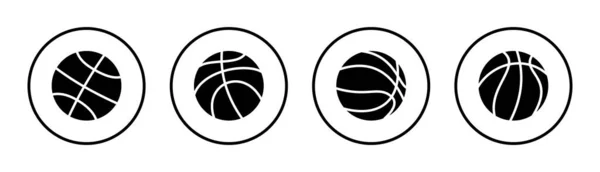 Kosárlabda Ikon Készlet Illusztráció Kosárlabda Jel Szimbólum — Stock Vector