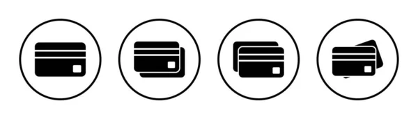 信用卡图标集说明 信用卡支付标志和符号 — 图库矢量图片