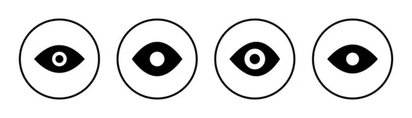 アイコンセットイラスト 目の記号と記号 ルック ビジョンのアイコン — ストックベクタ