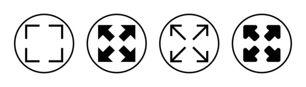 全屏图标集示例 扩展到全屏标志和符号 箭头符号 — 图库矢量图片