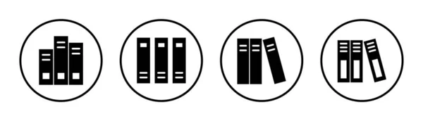 Bibliothek Icon Set Illustration Bildungszeichen Und Symbol — Stockvektor