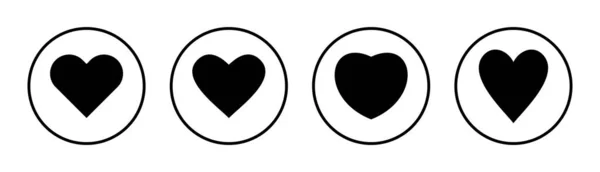Icono Amor Conjunto Ilustración Signo Símbolo Del Corazón Como Vector — Vector de stock