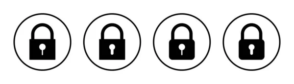 Lock Icon Set Illustration Padlock Sign Symbol Encryption Icon Security — Stock Vector