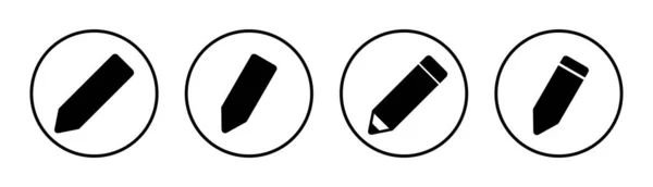 Illustration Mit Bleistift Icon Stiftzeichen Und Symbol Symbolvektor Bearbeiten — Stockvektor
