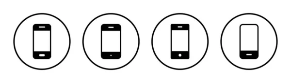 Telefon Ikon Készlet Illusztráció Hívójel Szimbólum Telefonszimbólum — Stock Vector