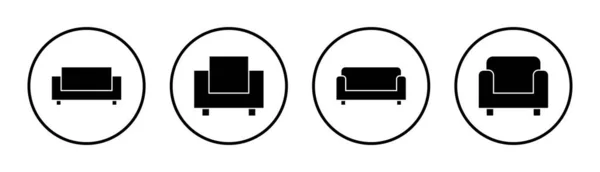 Приклад Ікони Знак Символ Канапи Мебльова Ікона — стоковий вектор