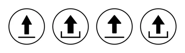 Upload Icon Set Illustration Load Data Sign Symbol — Stock Vector
