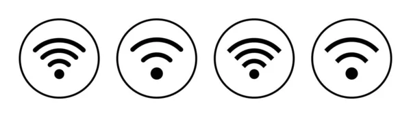 Wifiアイコンセットイラスト 信号と記号だ ワイヤレスアイコン — ストックベクタ