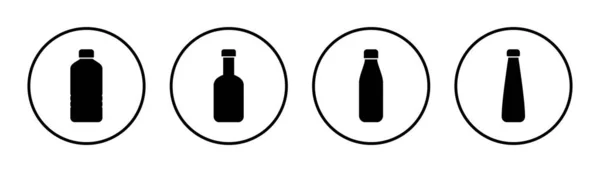 Набір Іконок Пляшки Ілюстрація Знак Пляшки Символ — стоковий вектор