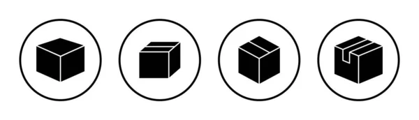 Kutu Simgesi Çizimi Kutu Işareti Sembol Paket Paket — Stok Vektör