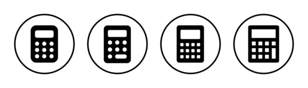 Εικονογράφηση Συνόλου Εικονιδίων Υπολογιστών Λογιστική Αριθμομηχανή Και Σύμβολο — Διανυσματικό Αρχείο