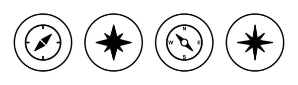Illustration Icône Boussole Flèche Boussole Icône Signe Symbole — Image vectorielle