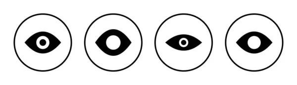 Ilustração Conjunto Ícones Oculares Sinal Olho Símbolo Olhar Ícone Visão — Vetor de Stock