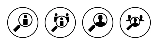 Conjunto Iconos Contratación Ilustración Buscar Empleo Vacante Signo Símbolo Concepto — Archivo Imágenes Vectoriales