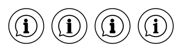 情報記号アイコンセットイラスト 私たちのサインとシンボルについて 疑問符アイコン — ストックベクタ