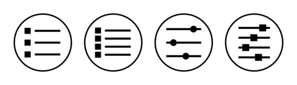 Menyikonen Som Illustration Webbmeny Tecken Och Symbol Hamburgermeny Symbol — Stock vektor