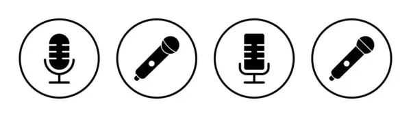 Ilustracja Wektora Mikrofonu Znak Symbol Karaoke — Wektor stockowy